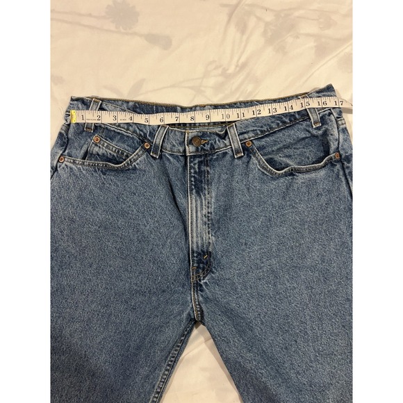 Levi 550 Vintage Mens Blue Jeans Orange Tab 38x36 Measuring A‎ 32 See Photos - Picture 5 of 9